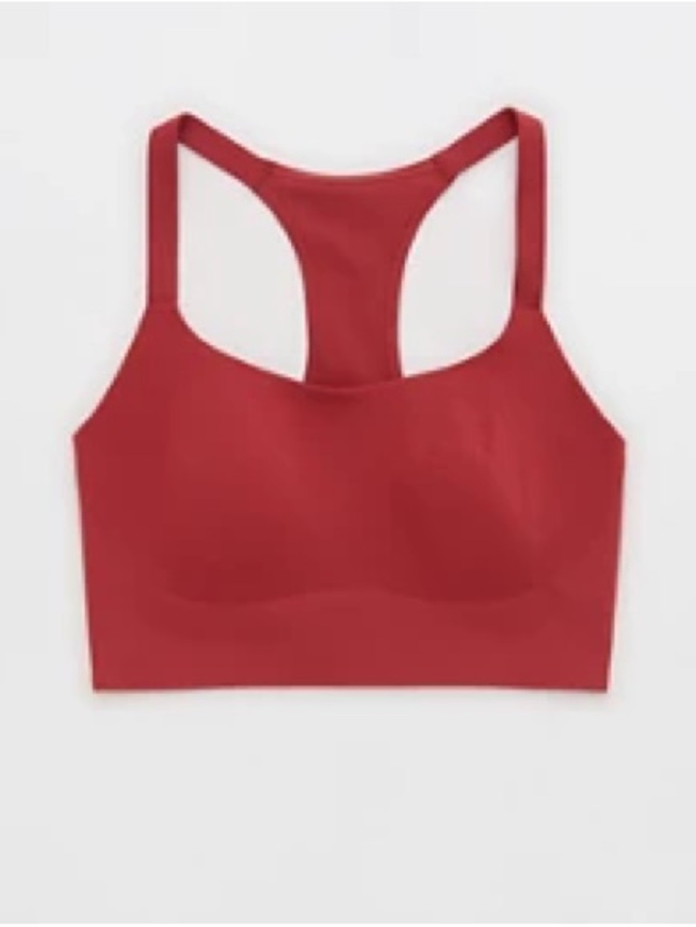 aerie Seamless Padded Racerback Sports Bra - Summer Burgundy
